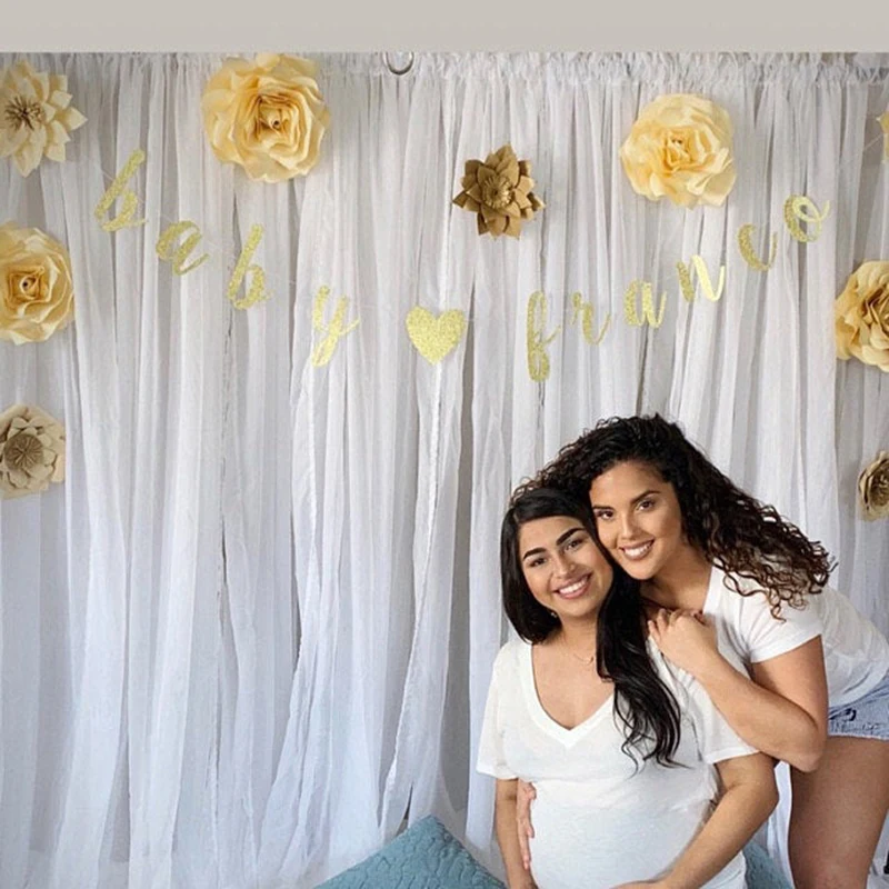 Индивидуальный современный золотой баннер для будущей матери с именем