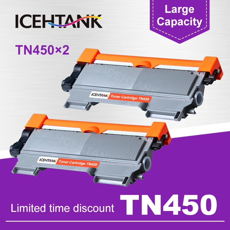 ICHTANK 2 предмета TN 450 черный совместимый тонер картридж для принтера Brother MFC