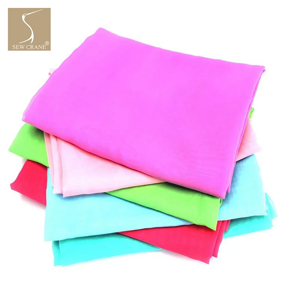 Шифоновая модная ткань для одежды однотонное простое платье одежда материал