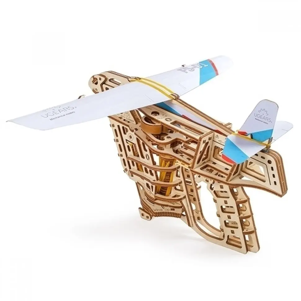 Конструктор 3D-пазл Ugears - Пускатель самолетиков | Игрушки и хобби