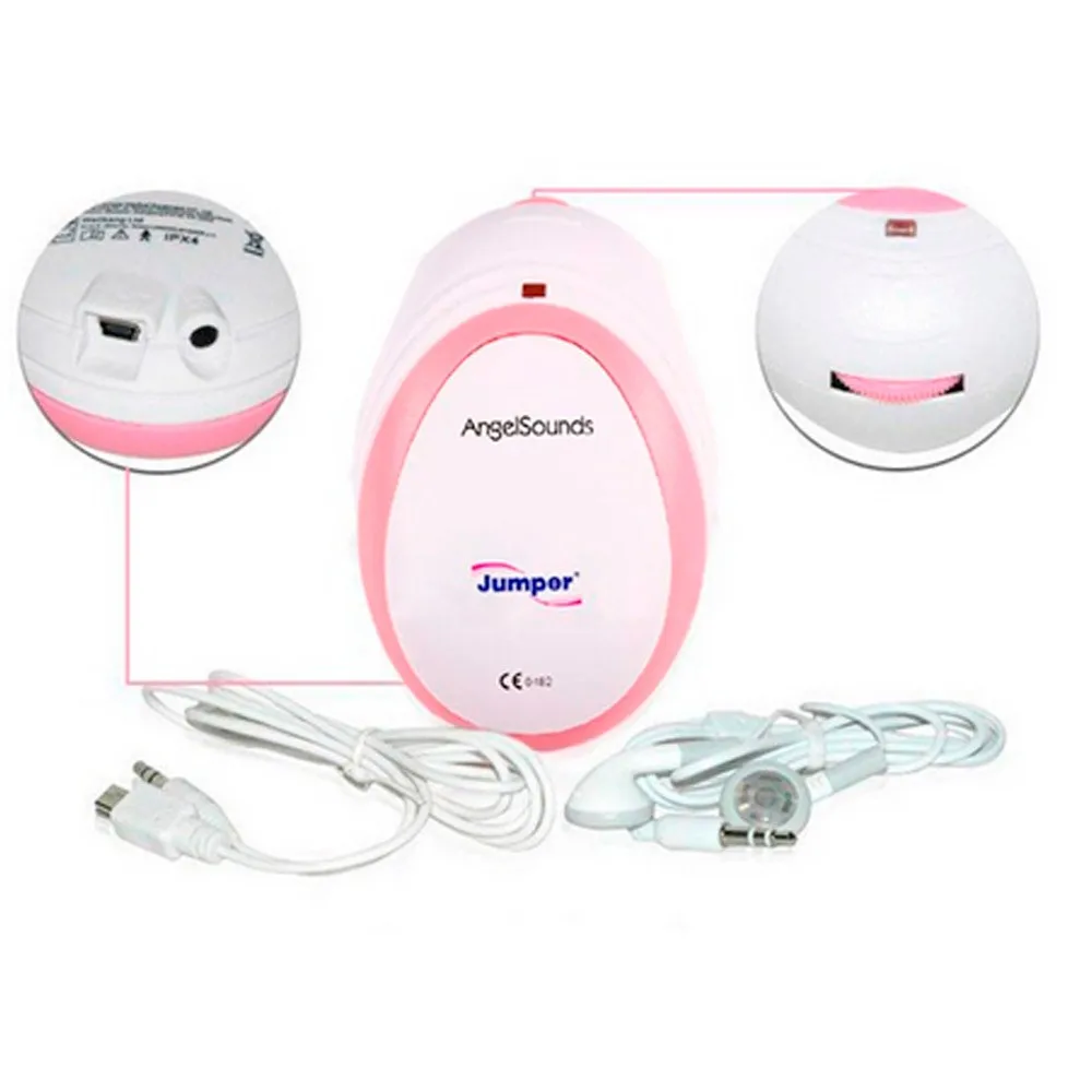 Fetal Detector | Mini Elegant Compact Portable Pink AngelSounds Mobiclinic Baby Doppler Heartbeat