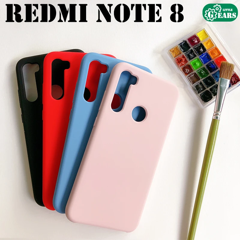 Жидкий силиконовый чехол для Xiaomi Redmi Note 8 Мягкий защитный высококачественные