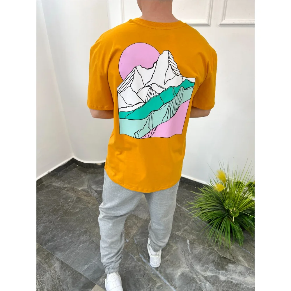 

Ice Mountain Printed Tshirt Oversize 2022 Summer Season T Shirt 4 Color Trend shakira off white t-shirts graphic t shirts t shi