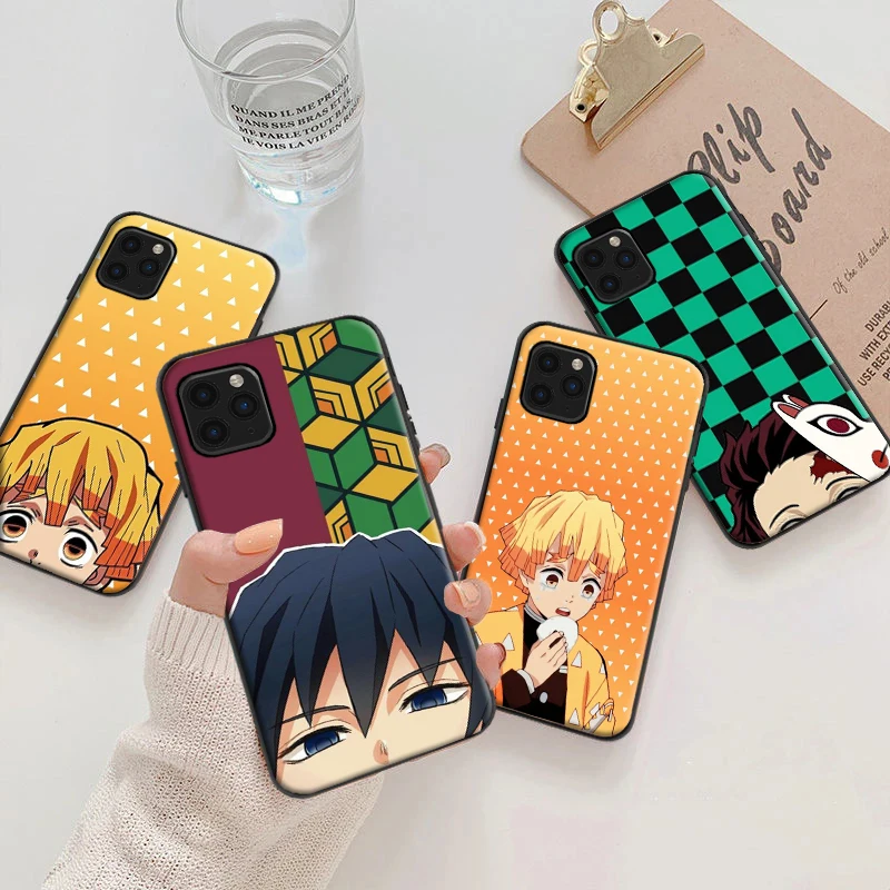 

Anime Demon Slayer Phone Case For iPhone 7 8 Plus X XR XS MAX 11 12 Pro MAX SE 2020 12 Mini iPhone 7 8 Carcas Soft TPU