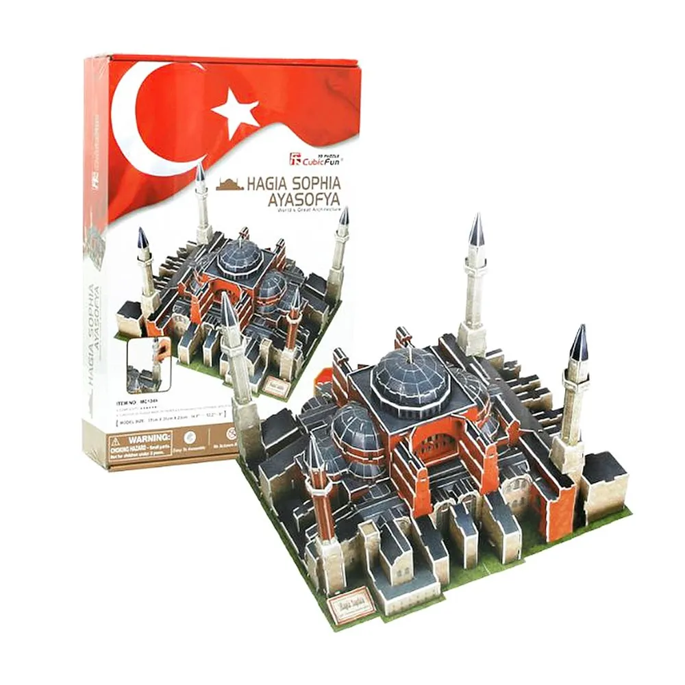 3D модель пазла CubicFun Hagia Sophia Ayasofya города креативные игрушки сделай сам 225 пазлов