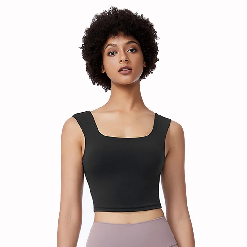 

Fitness Gym Tank Top Breathable Yoga Sports Women's Cropped Vest Workout Sportswear