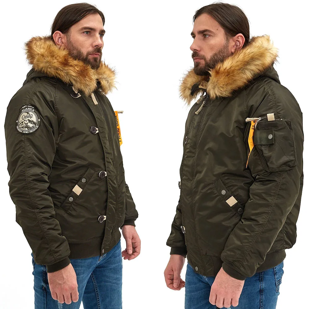 Куртка-аляска зимняя. N2B military NorDenali мужская Rep grey/rep grey нейлон. В стиле милитари |