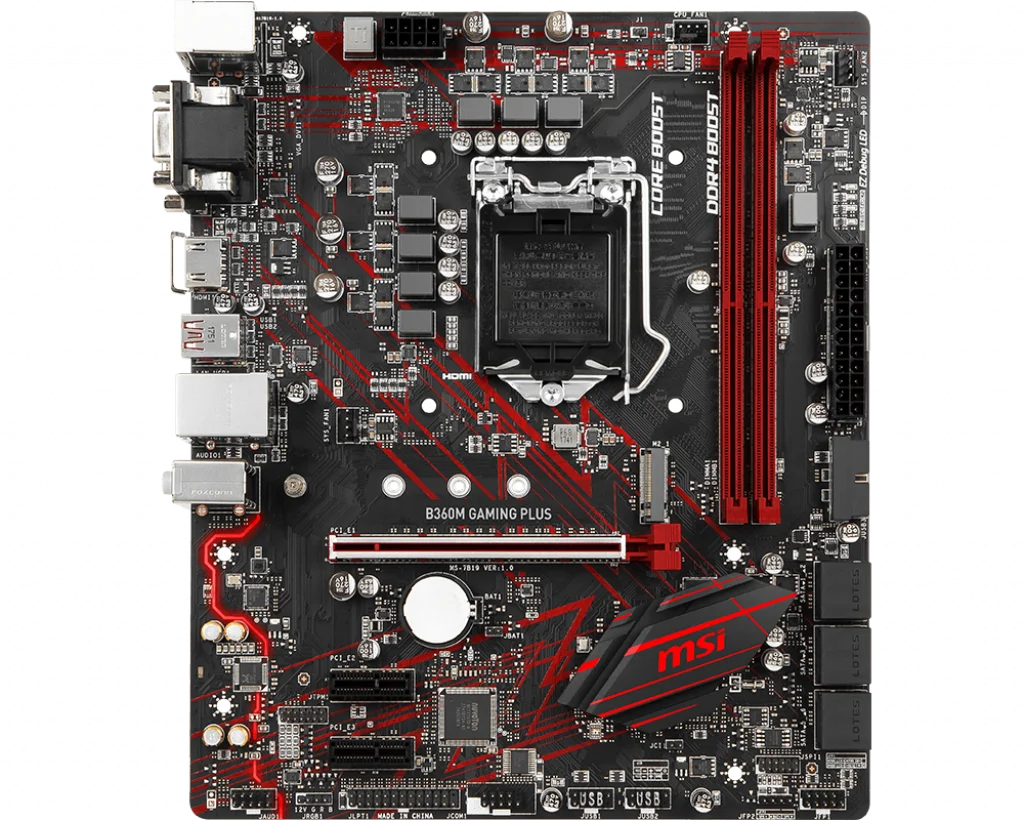 

Материнская плата MSI B360M GAMING PLUS LGA 1151, материнская плата DDR4 1151, 32 ГБ Intel B360 M.2 USB3.1 Micro ATX для Core i7-9700
