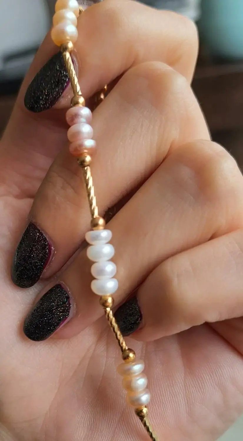 

Pearl&Gold Covering Bracelets For Women Jewelery Gift For Her Gift For Darling Timeless Jewelery Adjustable Bracelet