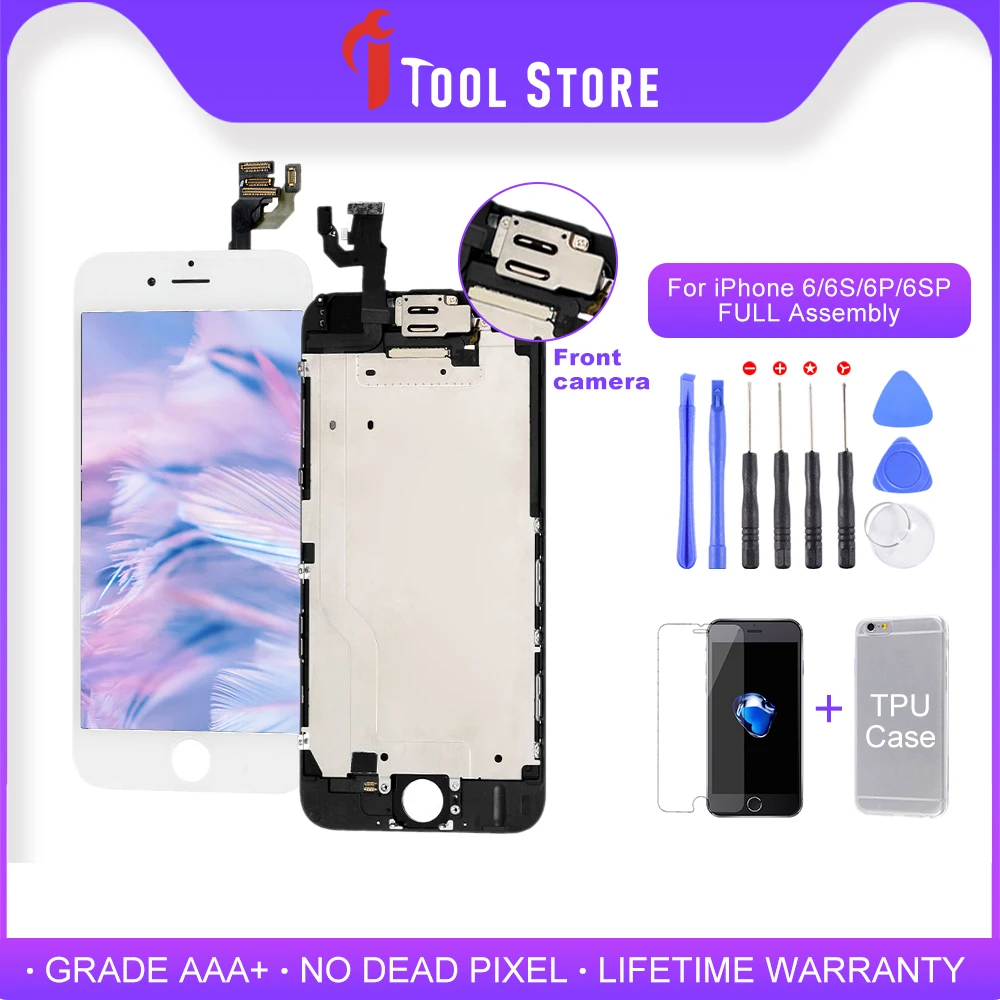 

Grade AAA+ For iPhone 6 6S Plus LCD With 3D Force Touch Screen Digitizer Assembly For iPhone 5S Display No Dead Pixel+Free Gift