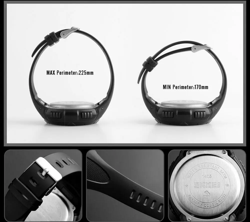 Часы Solar Watch Skmei 1405 на солнечной батарее спортивные мужские водонепроницаемые с