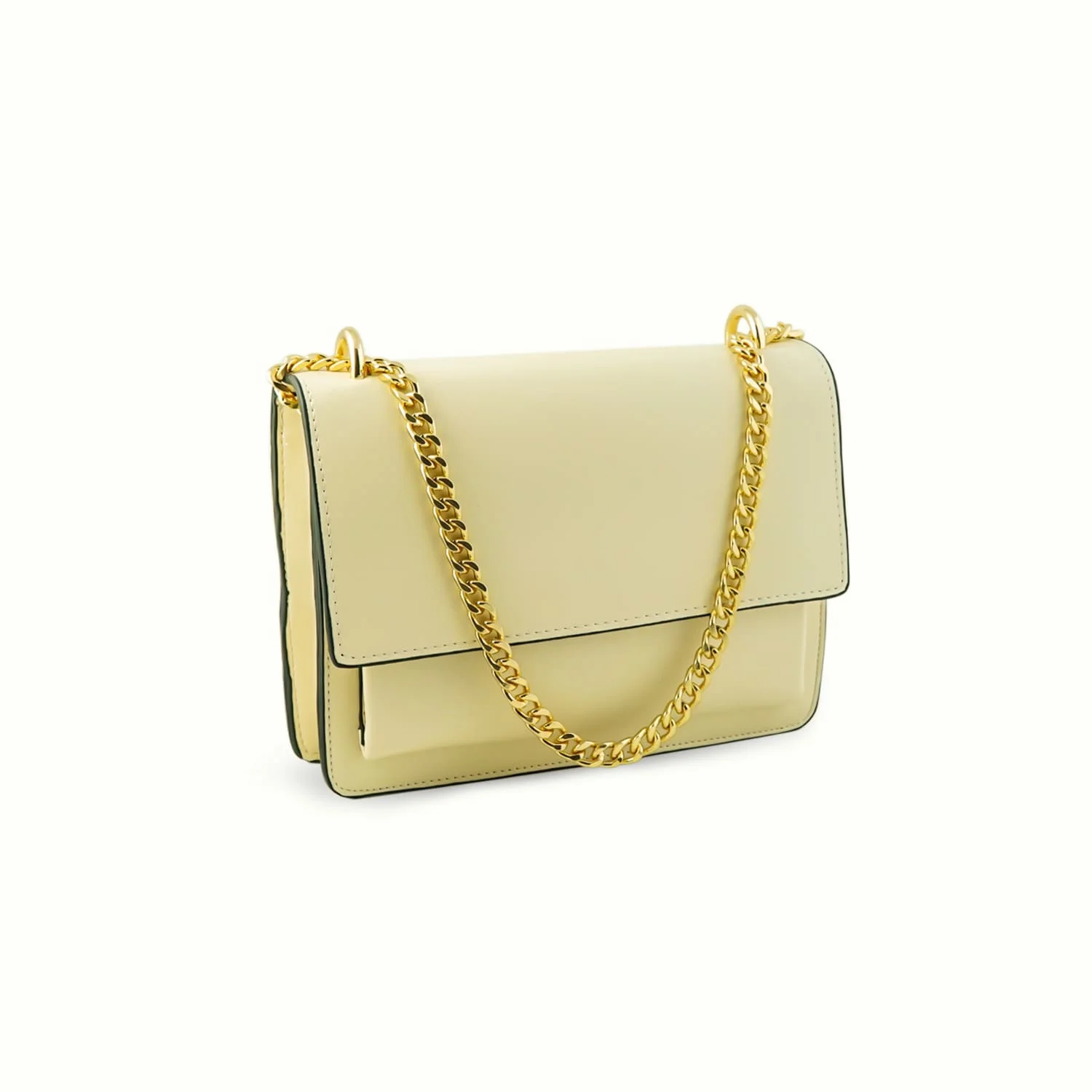 

ECRİN BAG Beige Hand Shoulder Long Gold Plated Chain Handle Tote Bag