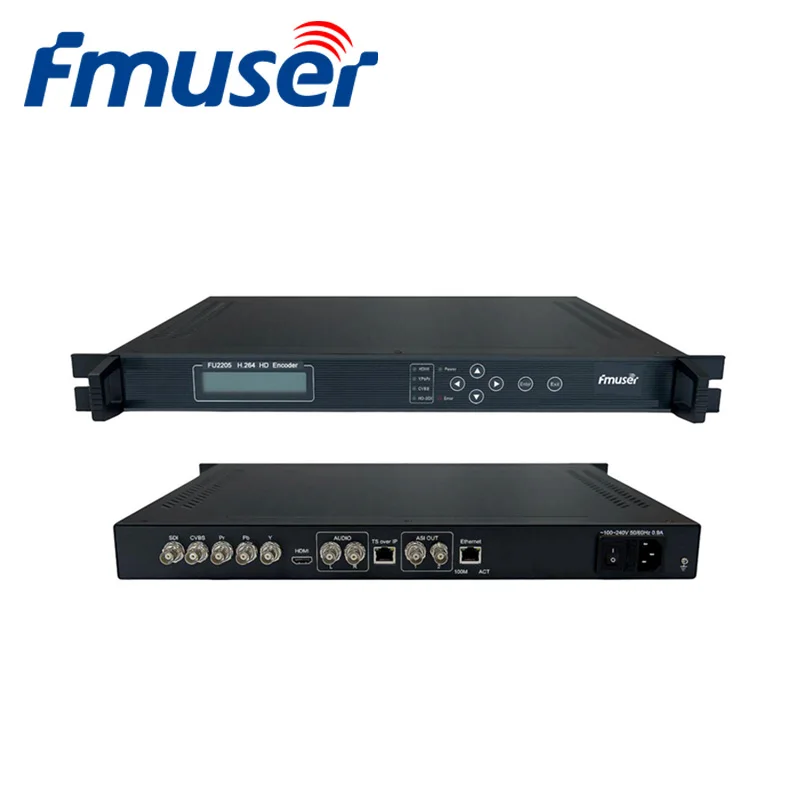 FMUSER FU 2205 кодировщик HD H.264/AVC MPEG 4 SDI YPbPr CVBS/аудио вход и ASI IP выход|Теле-