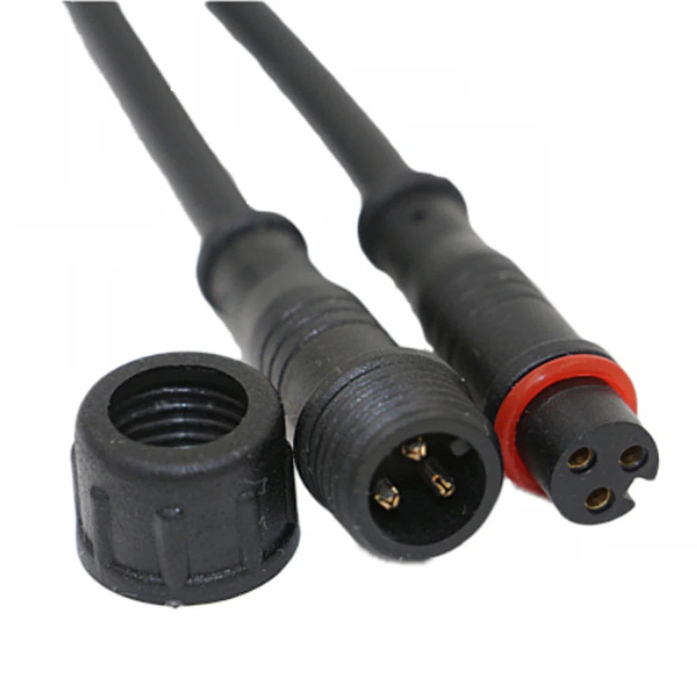 

10Pairs 3 Pin 3 Core Male Female Plug LED Connector Waterproof IP67 with 20cm Cable for 5V 12V WS2812B LED Pixel String Light