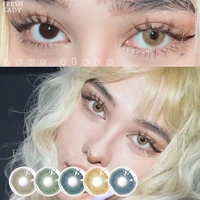 fresh lady official graduated colored contact lens color contact lenses natural love story blue contact lenses yearly wholesale