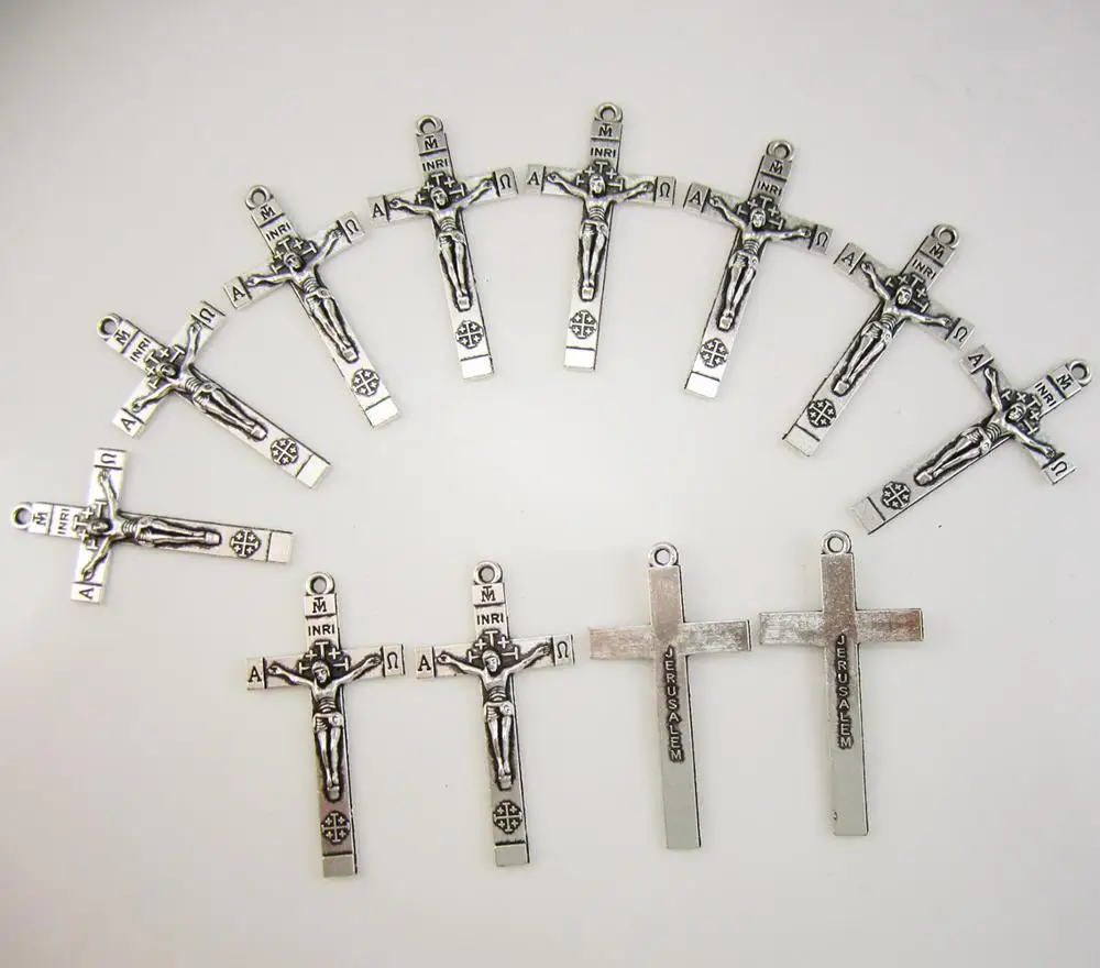 100 шт Jerusalem Розария ожерелье Подвесной крест с распятием|pendant camera|pendant discpendant jade |