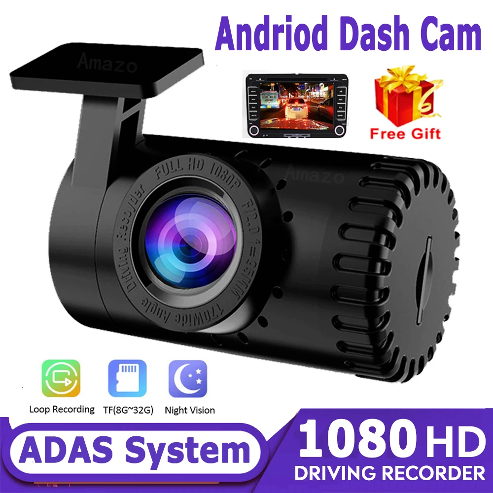 Видеорегистратор 1080P видеорегистратор ADAS Автомобильный на Android с ночной