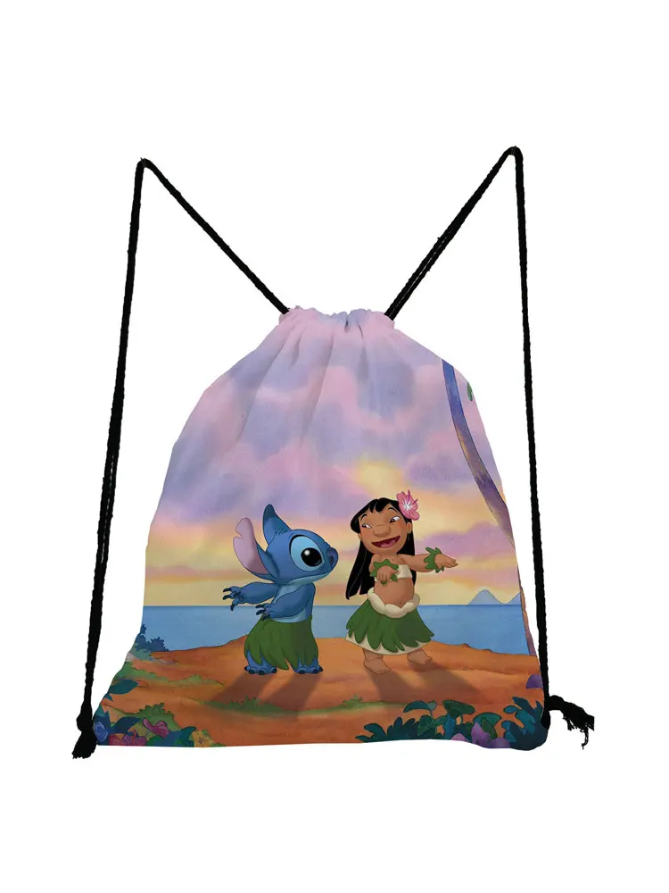 Сумки на шнурке Disney Lilo &amp Stitch Детский Маленький рюкзак с мультипликационным