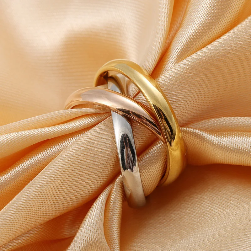 Классическое кольцо в виде Троицы для женщин кольца из нержавеющей стали подарок