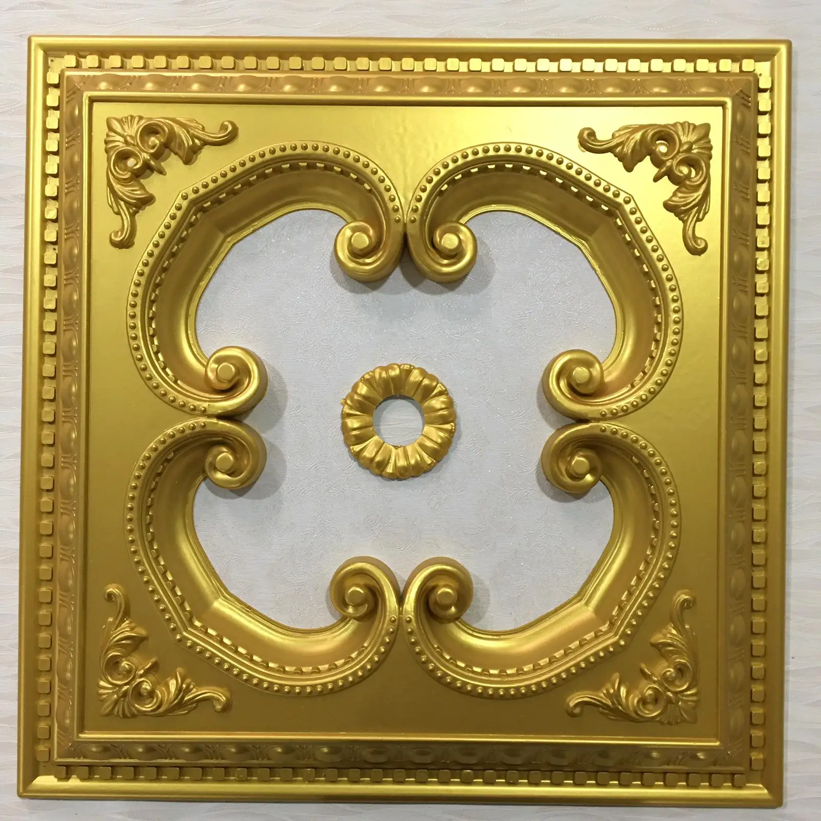 

Decorative Square Design Vintage Looking Ceiling Medallion for Chandeliers 60cm 23.62''