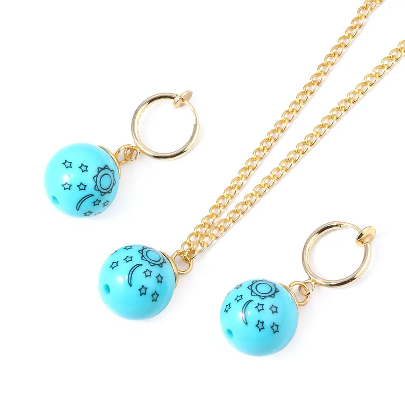 Ожерелье Семь смертных грехов женское для косплея Элизабет луна голубое солнце