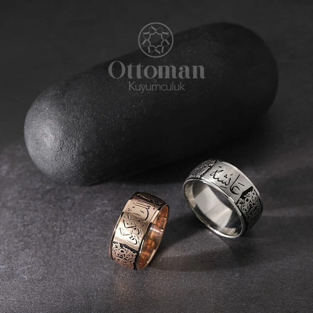 Engraved Wedding Rings The Name Is Written With Handwork Which Is Made Of 925 Sterling Genuine Silver With A Cambered Engraving