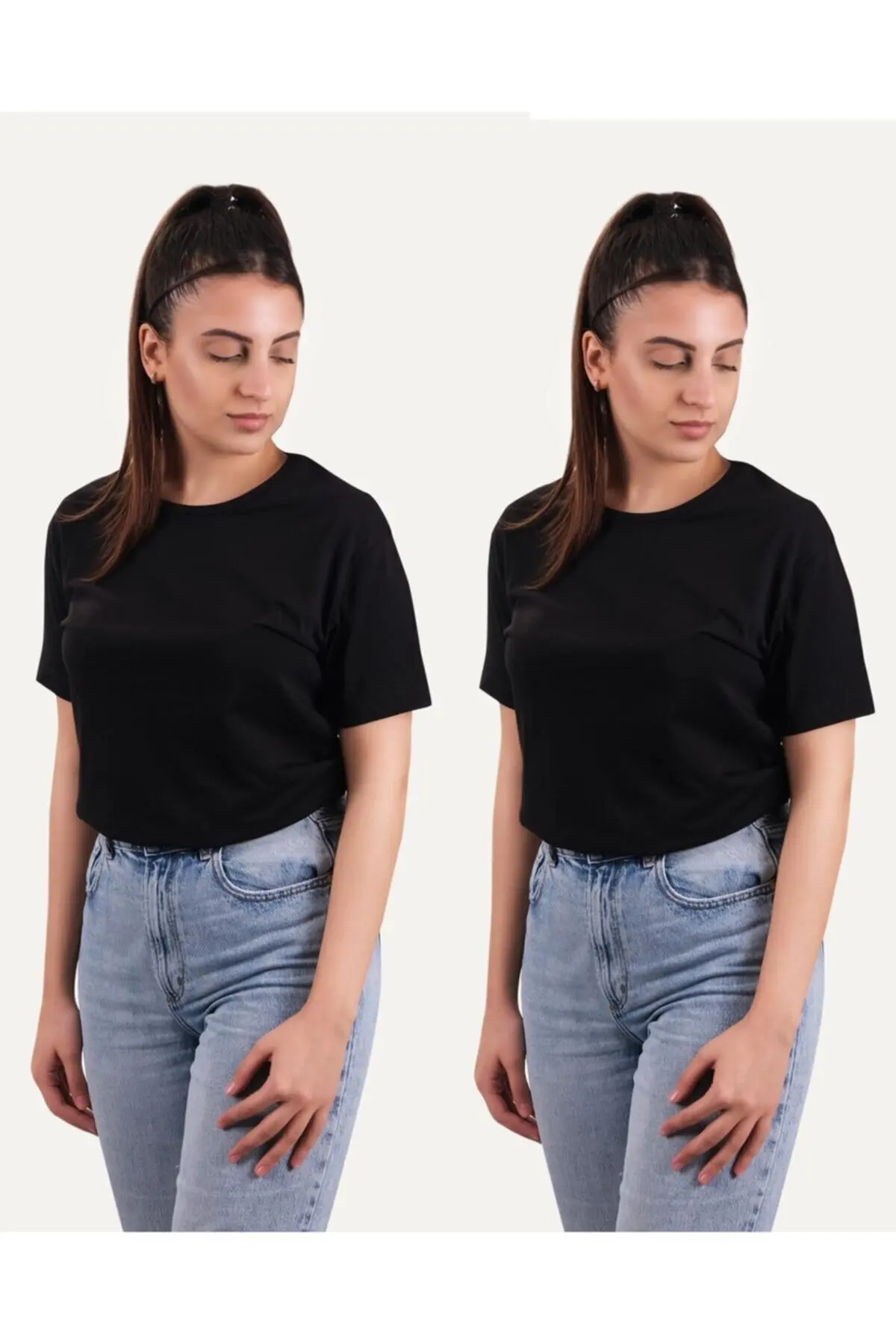

White Woman basic T-shirt