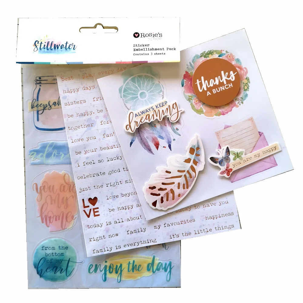 CRZCrafter Набор стикеров с 3D фольгой прозрачные поделки своими руками и скрапбукинг