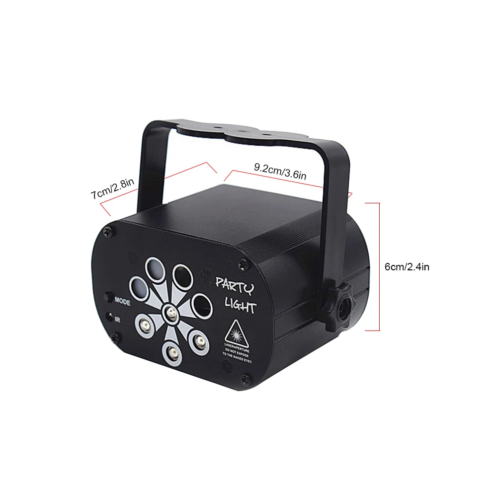 Лазерный прожектор с 8 отверстиями и 120 узорами RGB освесветильник для дискотеки