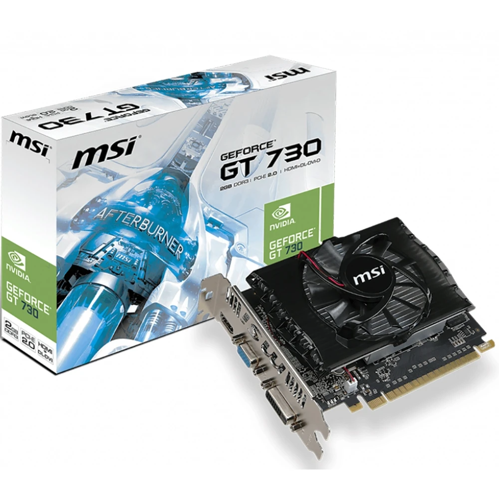 Видеокарта MSI nVidia GeForce GT 730 2048MB 1800MHz 128 bit RTL [N730-2GD3V2] | Компьютеры и офис