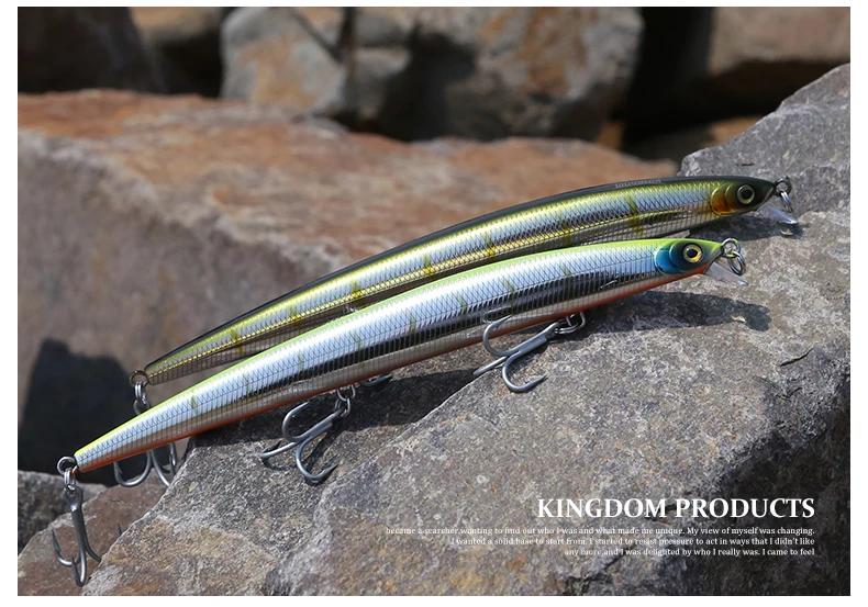 Kingdom Fishing Приманка для морской рыбалки приманка Джеркбейт 180 мм 29 г/33 г плавающий медленно тонущий воблер для мелкой рыбы шесть цветов Модель 5333-S