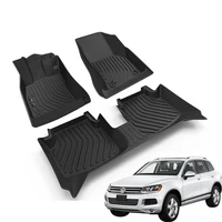 Car Floor Rubber Mats For VW Touareg 2011 2012 2013 2014 2015 Women Carpet Rugs Pads Full Set Interior Details Auto Accessories