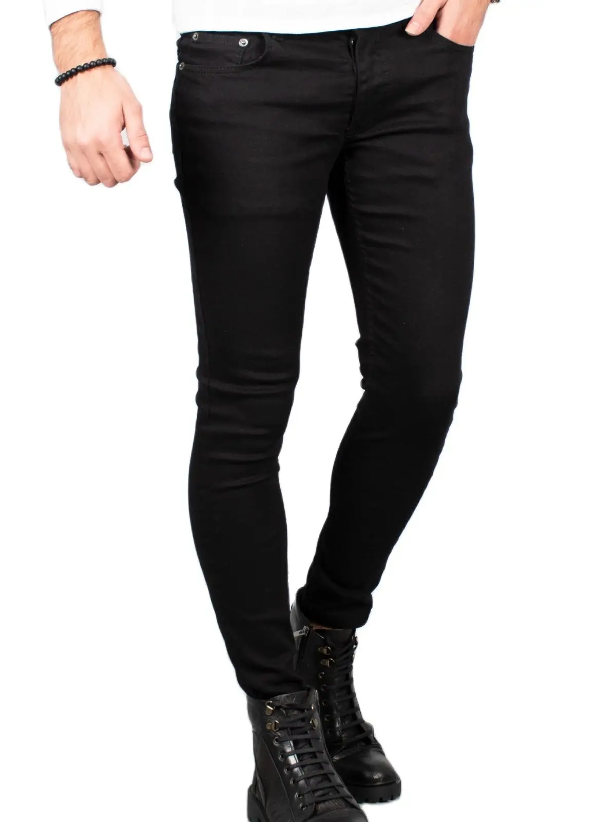 DeepSEA Male Jeans Pants Skinny Fit Cotton Denim Lycra High Quality Mid Waist Tight Bell-Bottomed Casual Four Seasons 2004157