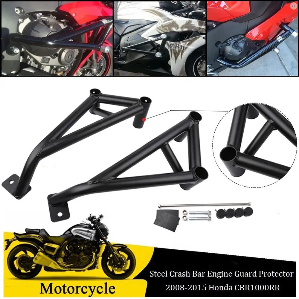 Черный трюк клетка защита двигателя Крушение Бар рамки слайдер для Honda CBR1000RR CBR 1000RR 2008 2009 2010 2011 2012 2013