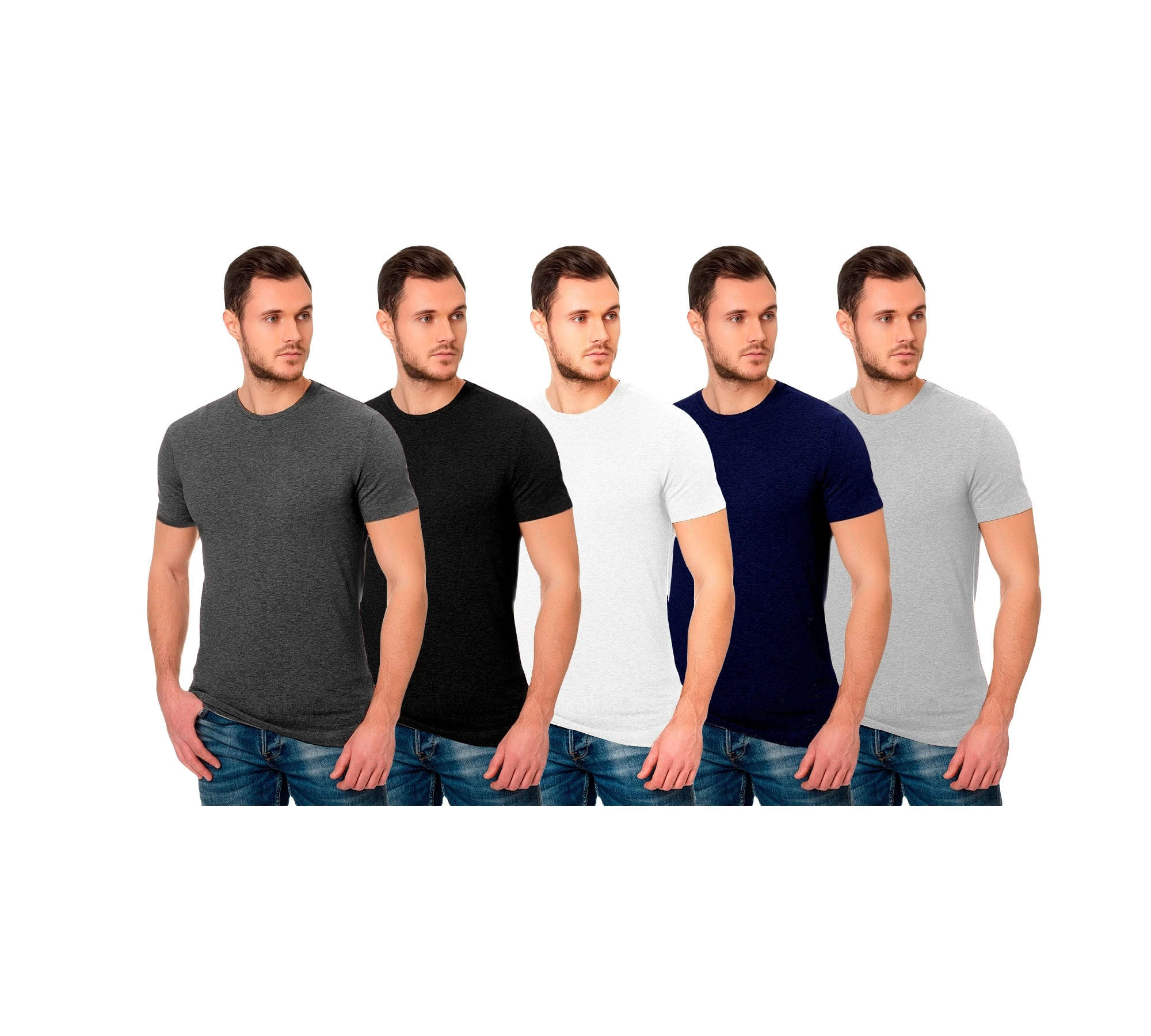 

5 Shirts Men's Cotton Thread Premium Basic 30.1 Wholesale and Retail Soft Fabric Direct Top Manufacturer