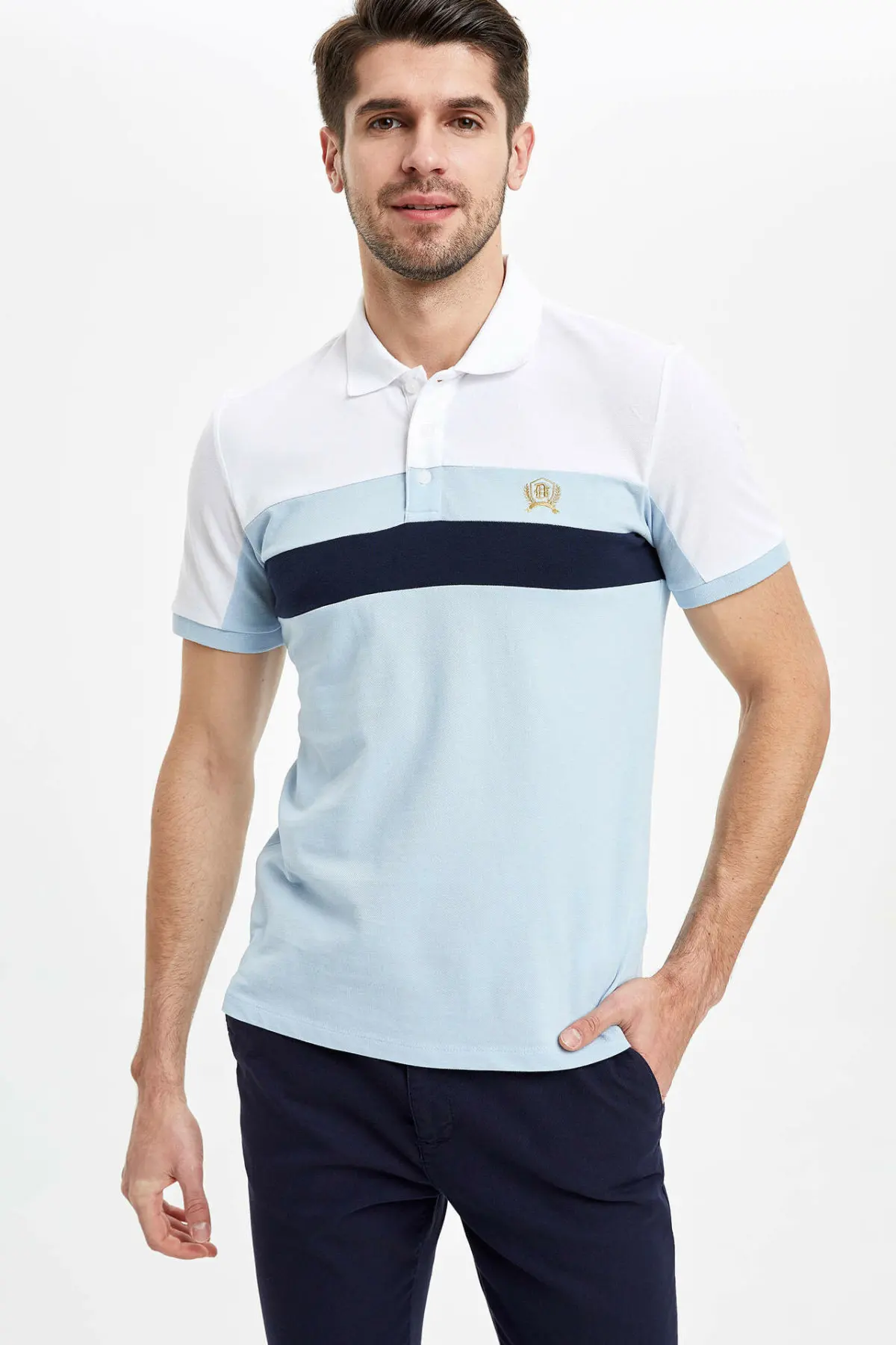 Мужская футболка DeFacto весенние повседневные футболки Топы мужские топы в