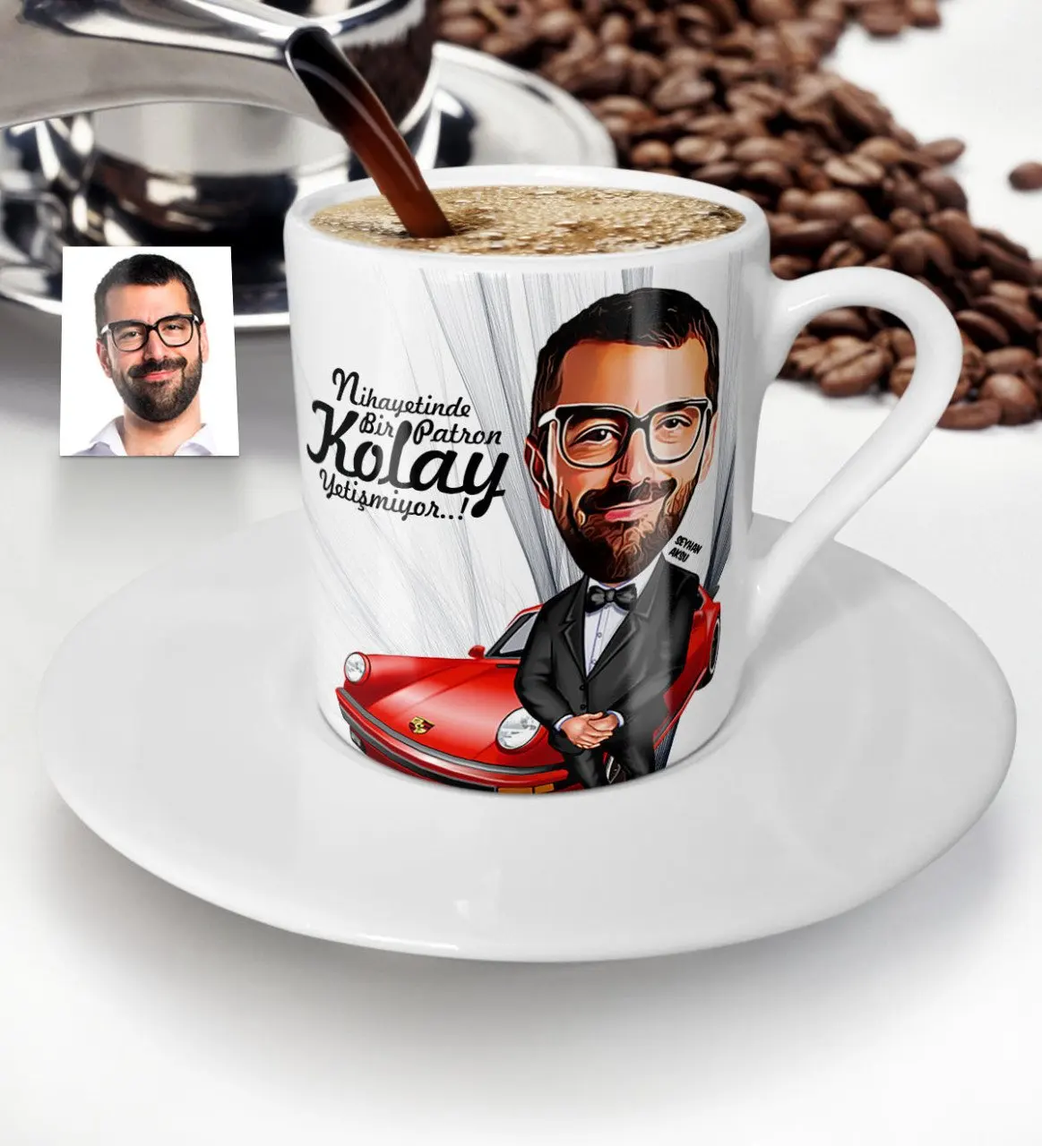 

Personalized Mr Boss Cartoon Turkish coffee Cup-1
