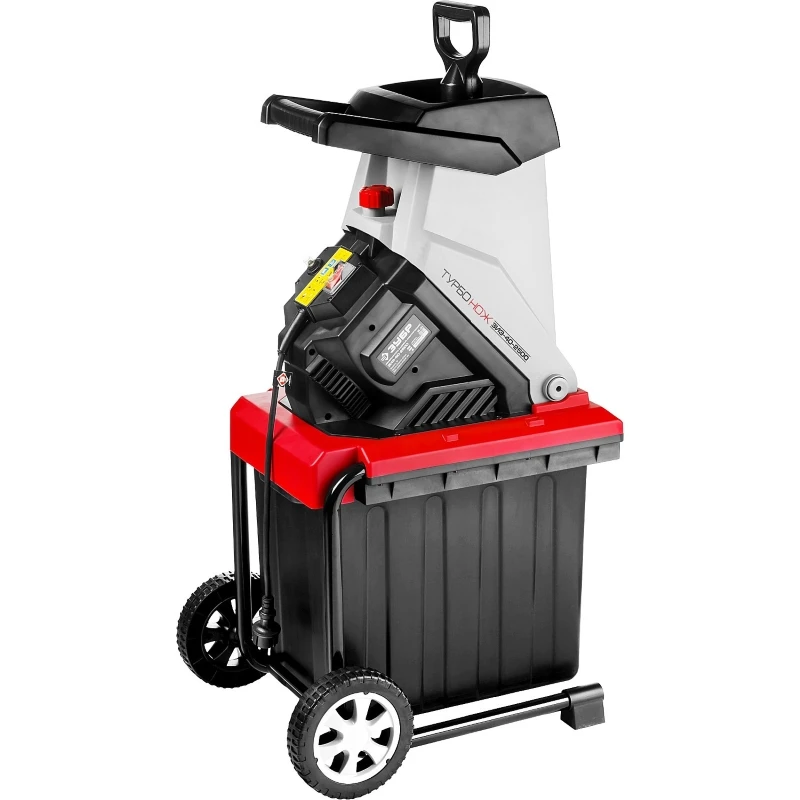 Измельчитель садовый электрический ЗУБР ЗИЭ 40 2500 р/с мм контейнер 50 л Вт|Садовый