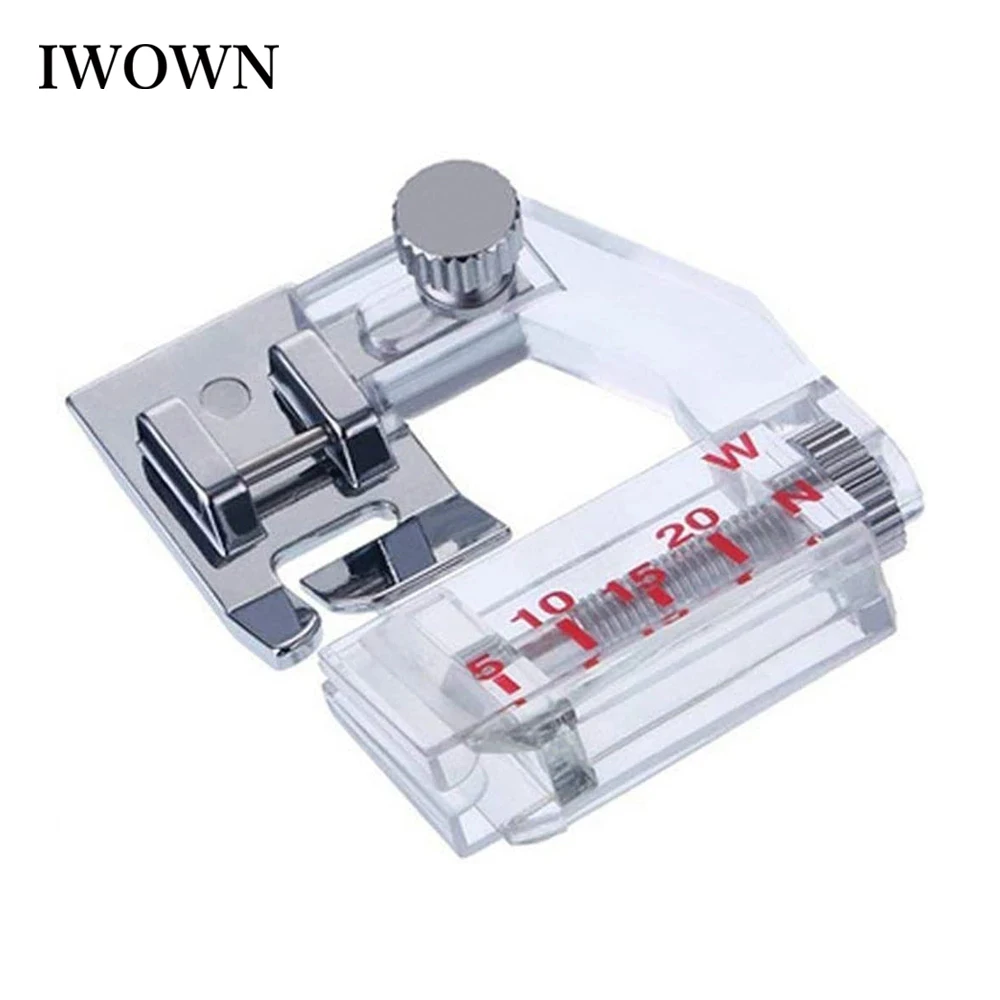 

1Pc Adjustable Sewing Machine Presser Foot Tap Bias Binder Foot for All Low Shank Snap-On Sewing Machine DIY Sewing Accessories