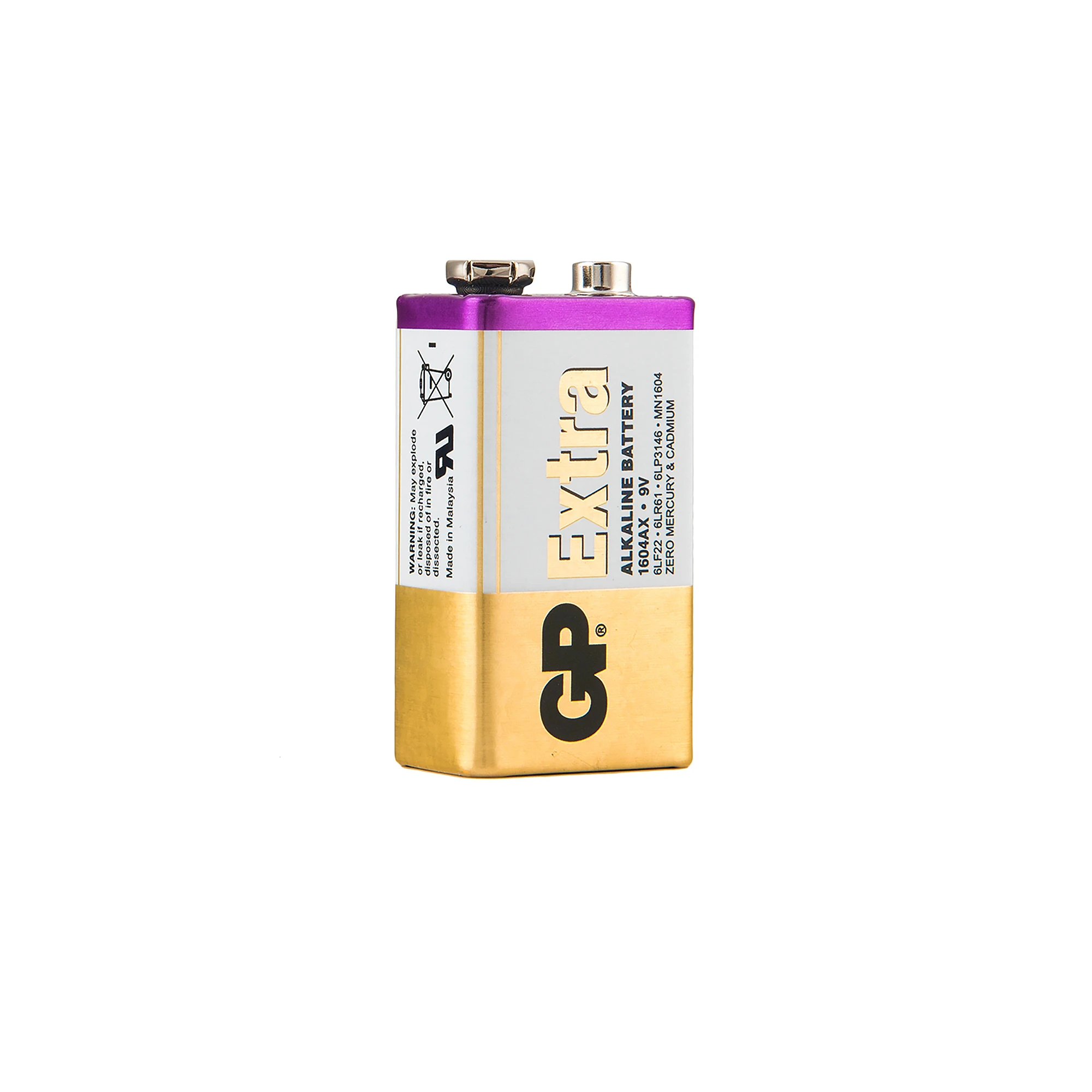 Батарейка GP Extra Alkaline 1604 (Крона 9V) 1 шт (1604AXNEW-5CR1) | Электроника