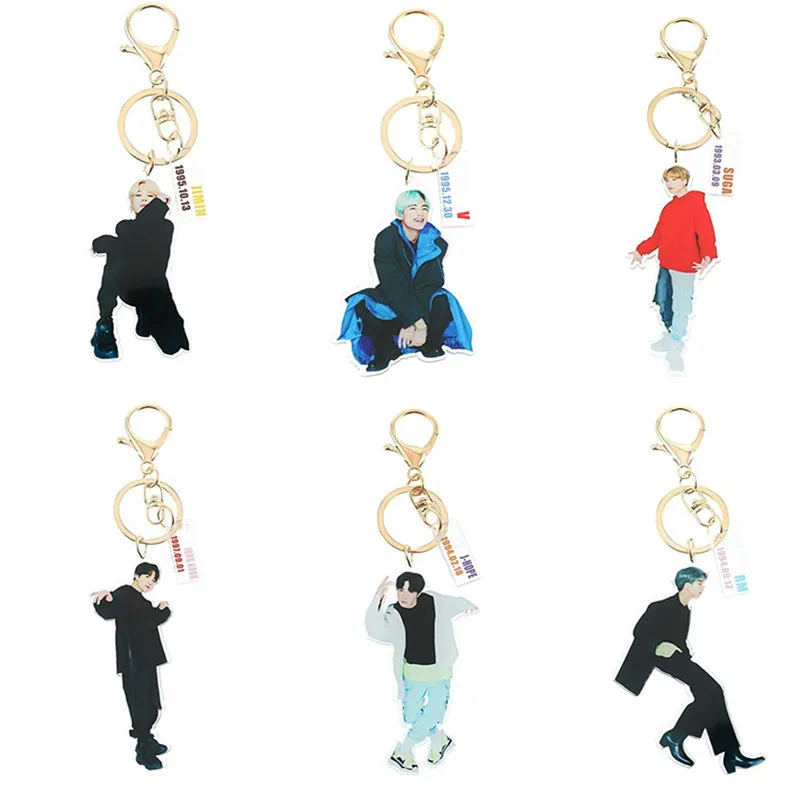 KPOP поддельные любовь себя слеза хип хоп акриловый брелок мечта светящиеся Bangtan
