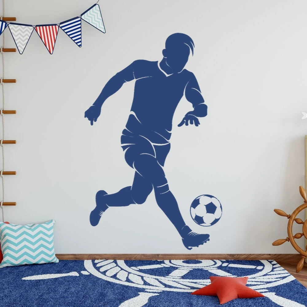Спортивный игрок Soccerball наклейка на стену стикер для мальчиков горячая