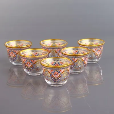 

Evla Ethnic Arabic Coffee-Mirra Cups Six Pieces