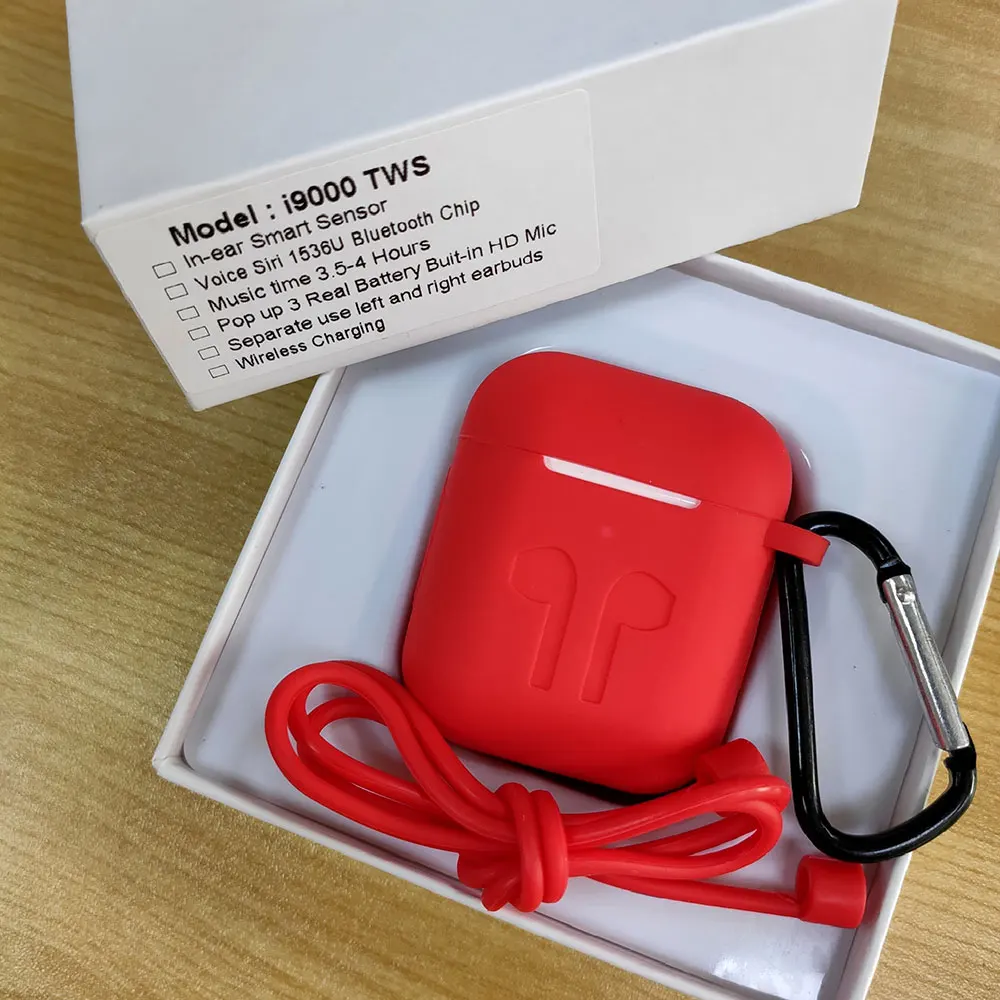 i9000 add Red kits Новинка i9000 TWS беспроводные наушники Air 2 с обратным магнитом зарядный чехол Bluetooth 5,0 наушники PK i500 i2000 i5000 TWS - Цвет: i9000 add Red kits