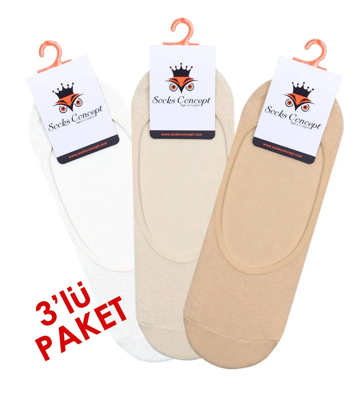 

3 Pcs Economic Pack Soft Colors Cotton Ballerina Socks Child Female Unisex