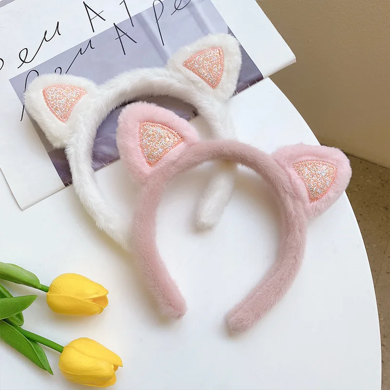

Cat ears hair hoop Japanese girl cat hair card net celebrity selfie live press hair wash face cute head hoop hair accessories