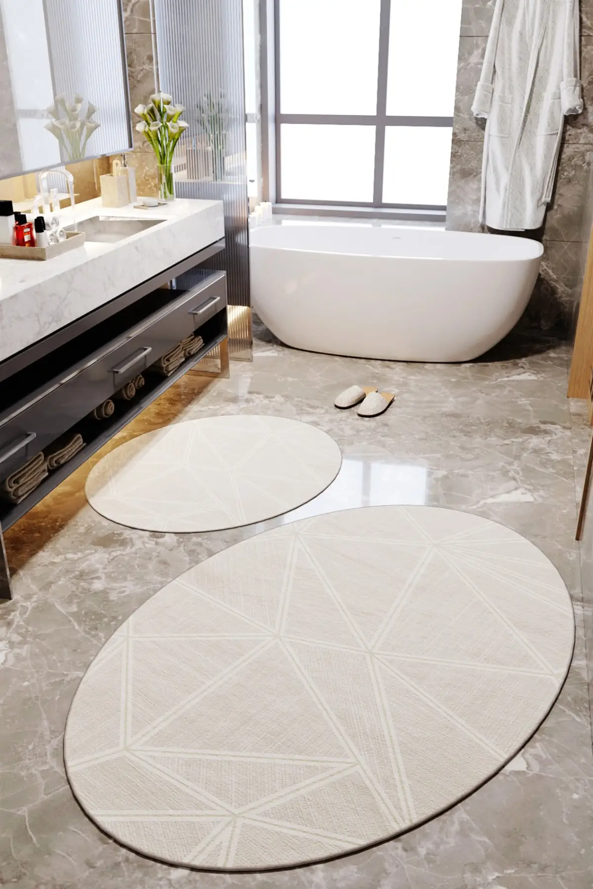 

Washable 2-Bath Machine Pvc Leather Floor Mat