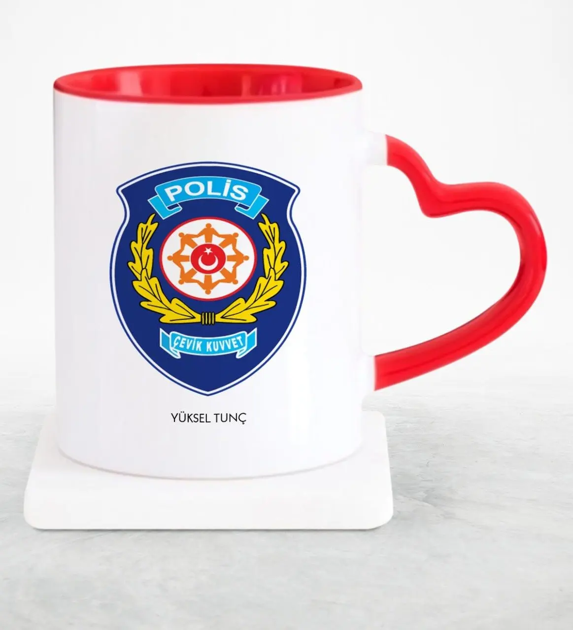

Персонализированные профессиональные Polis Riot красная чашка в форме сердца чашка-1
