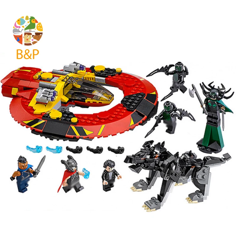 76084 434 шт. Супер герои серия Thor Ragnarok конечная Битва за Asgard s игрушки для детей 10747