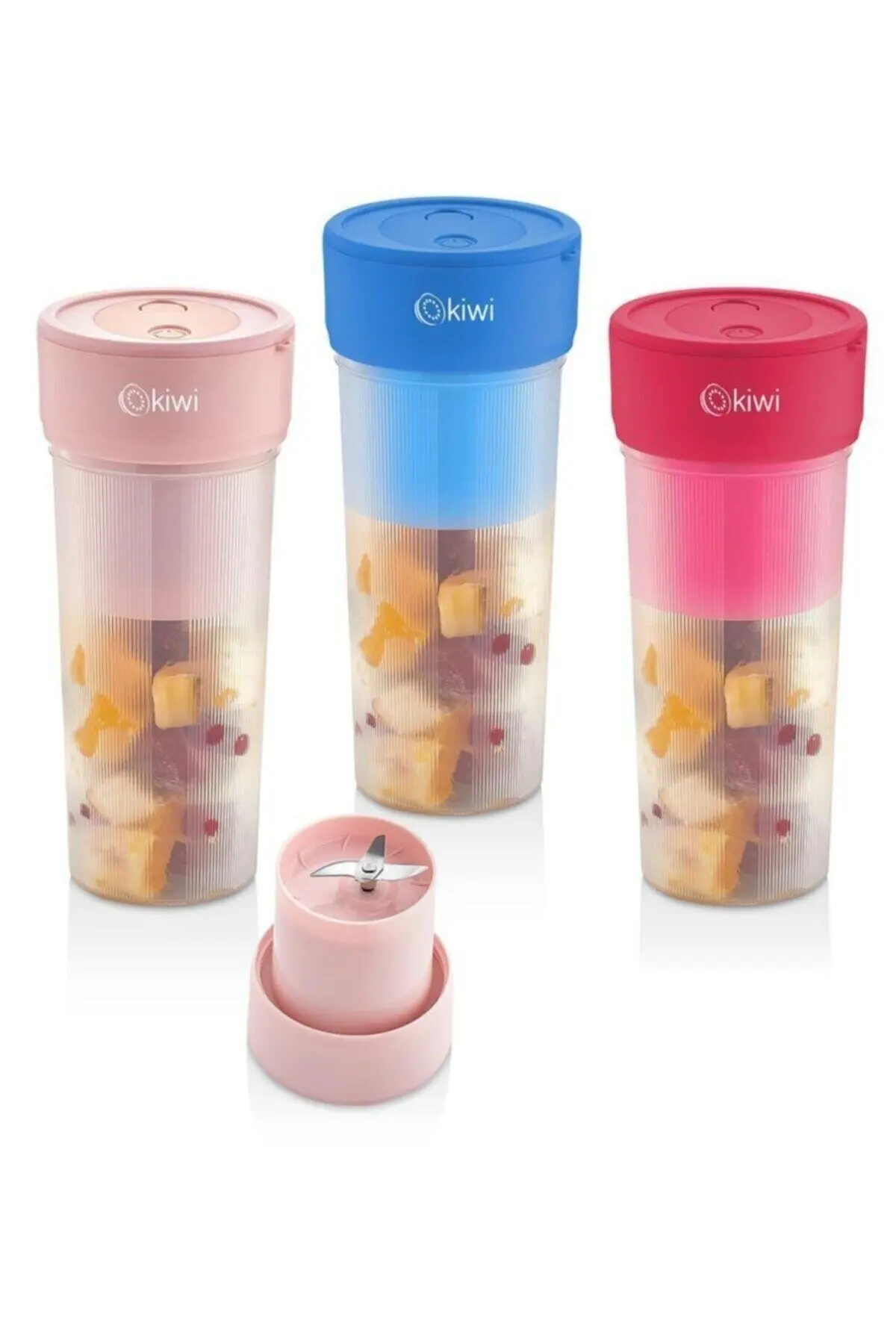 Kiwi KSB-2203 USB Rechargeable Portable Blender - Red blue p